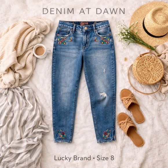 Lucky Brand Denim - Lucky Brand Embroidered Skinny Jeans | Size 8 / 29